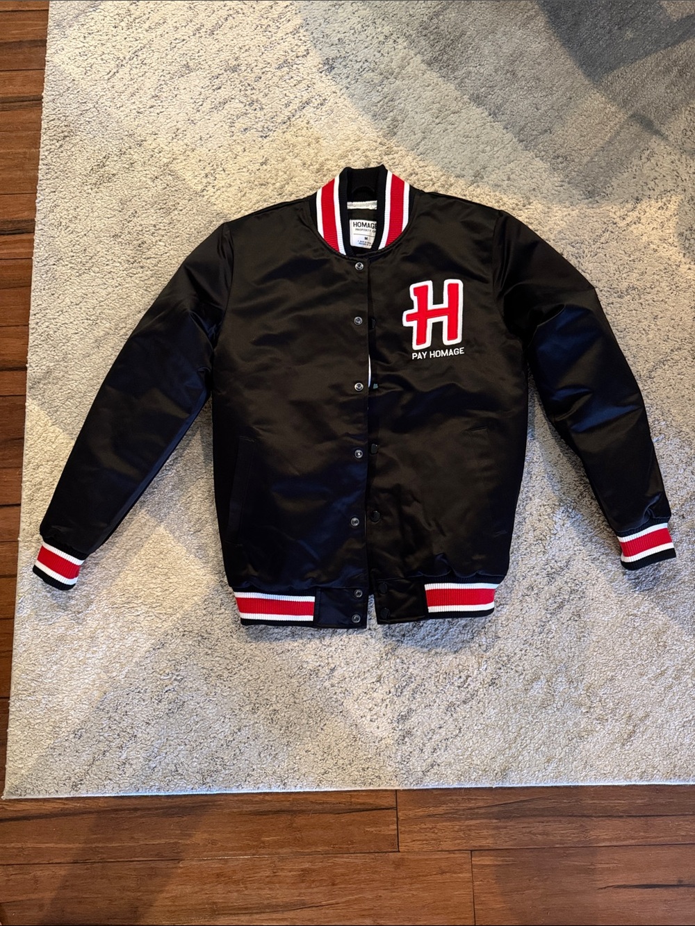 HOMAGE Black Jacket with Red & White Trim